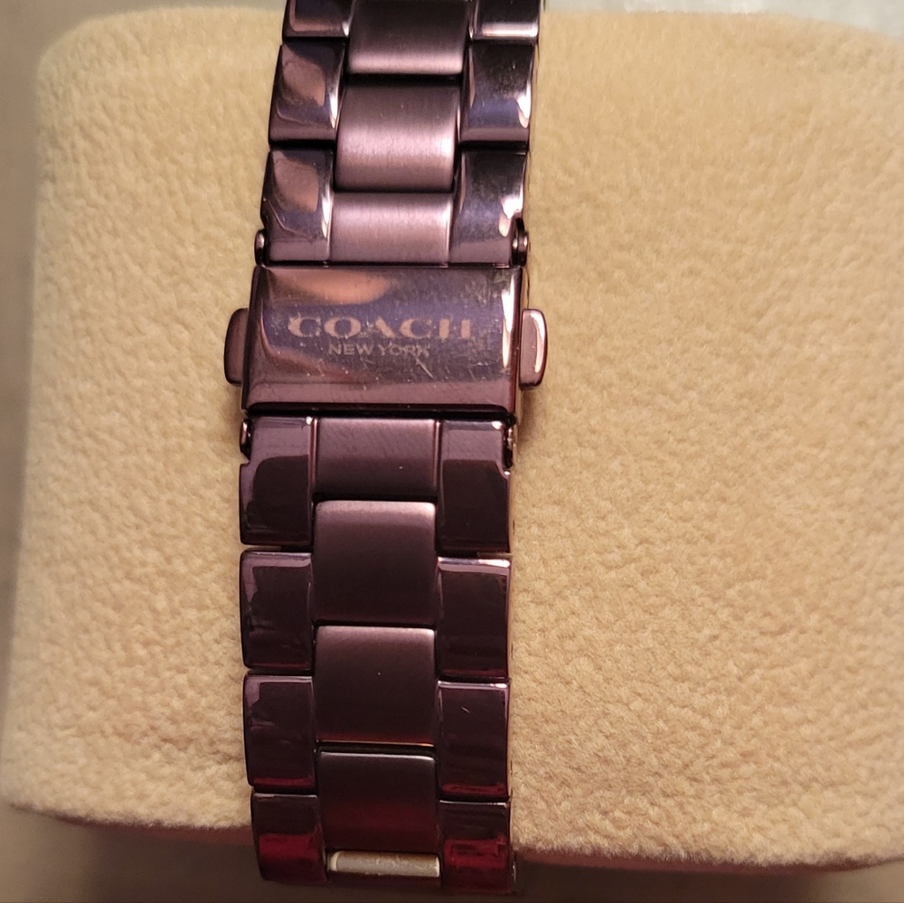 Womans Coach Purple Bracelet Watch - Picture 6 of 6